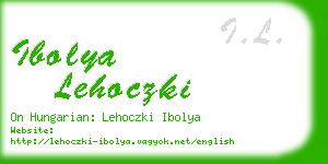 ibolya lehoczki business card